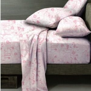 Vice Merchants poppy playground pink Egyptian Cotton Queen Sheet Set